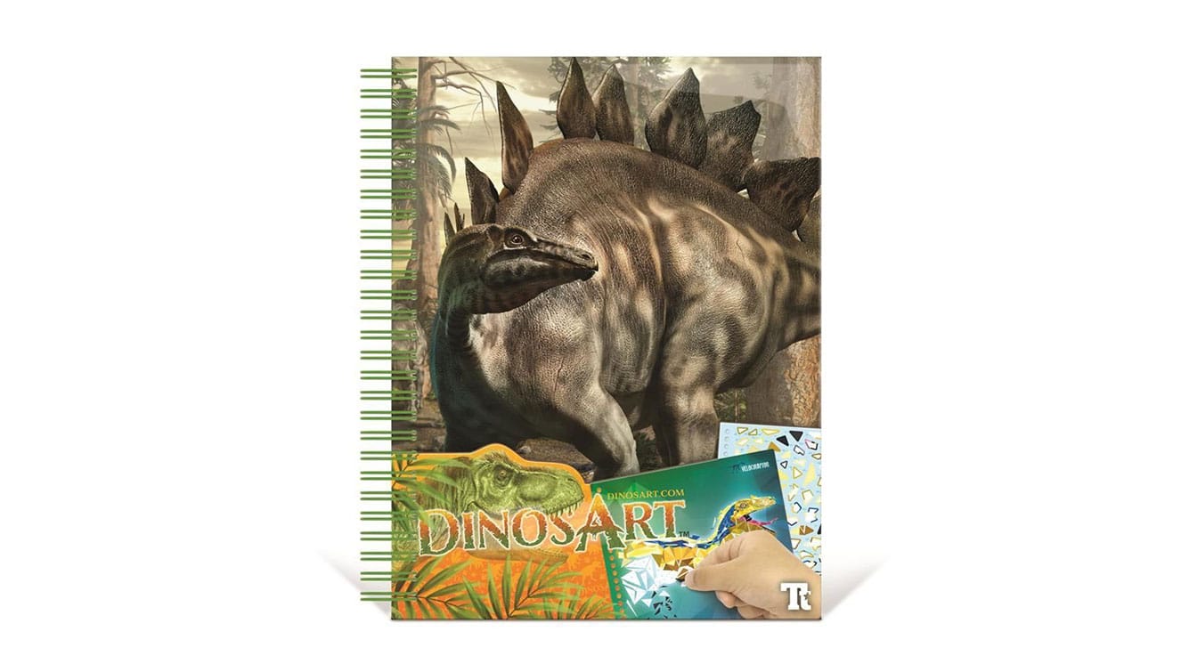 Stickerbuch Stickern nach Zahlen mit Dinosaurier Motiv