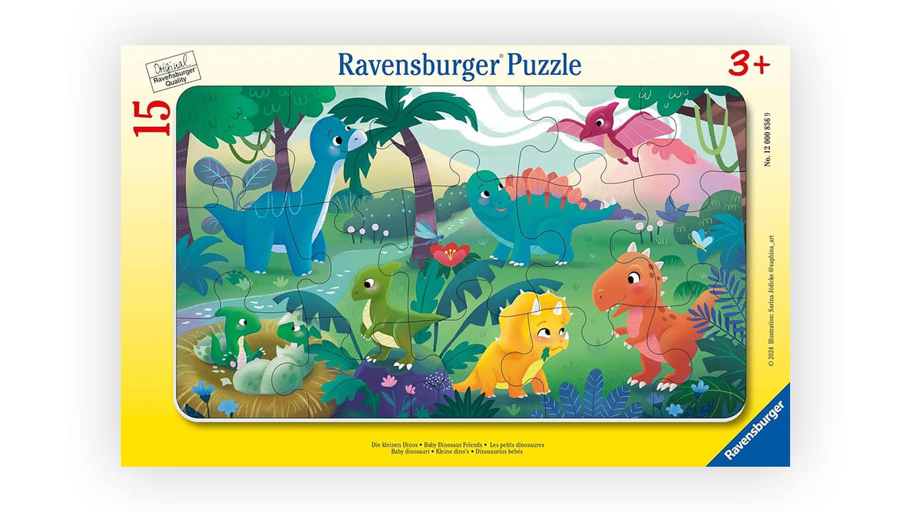 Ein einfaches Dinosaurier Puzzle ab 3 Jahren von Ravensburger