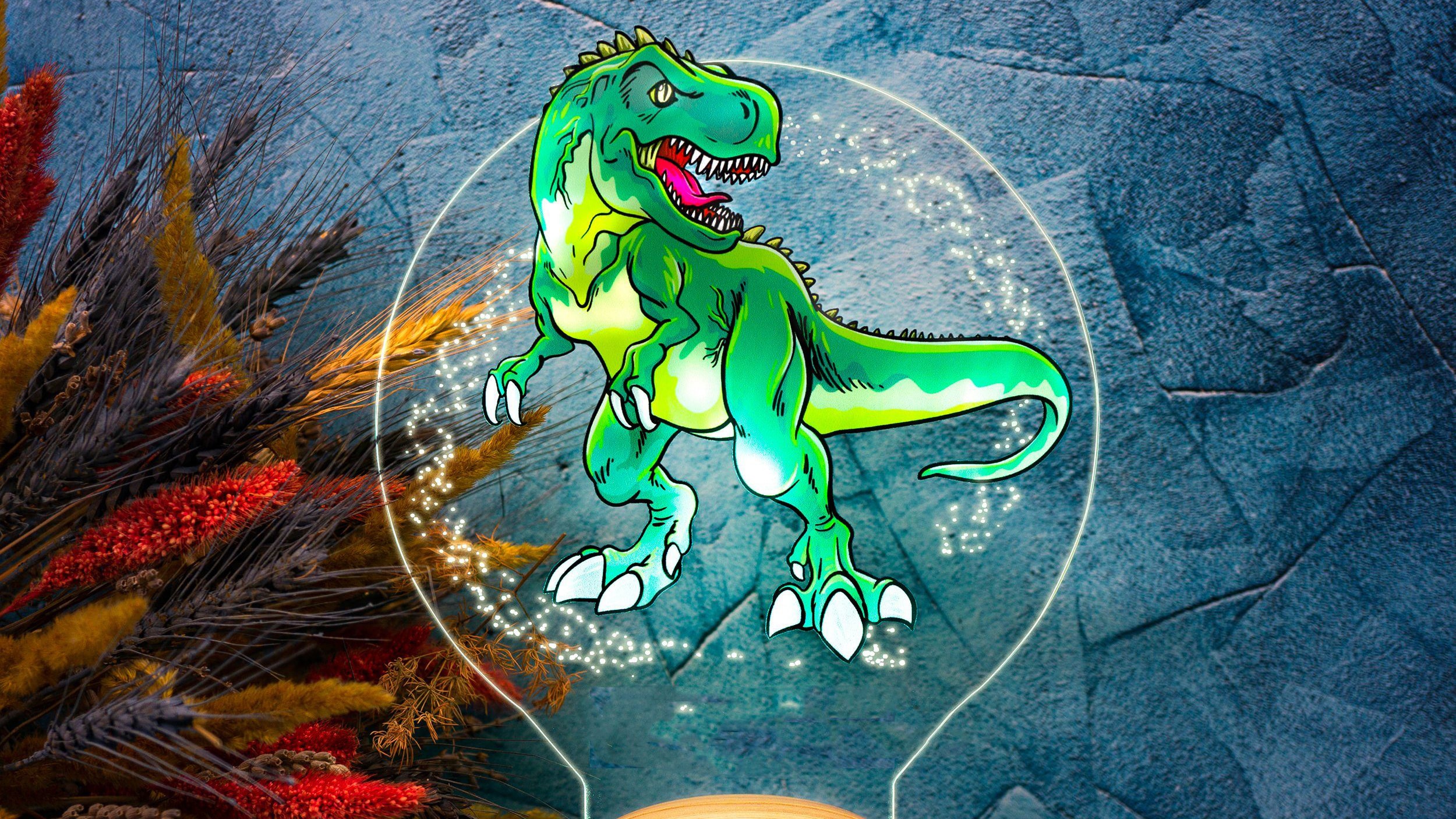 Ein leuchtender Dino