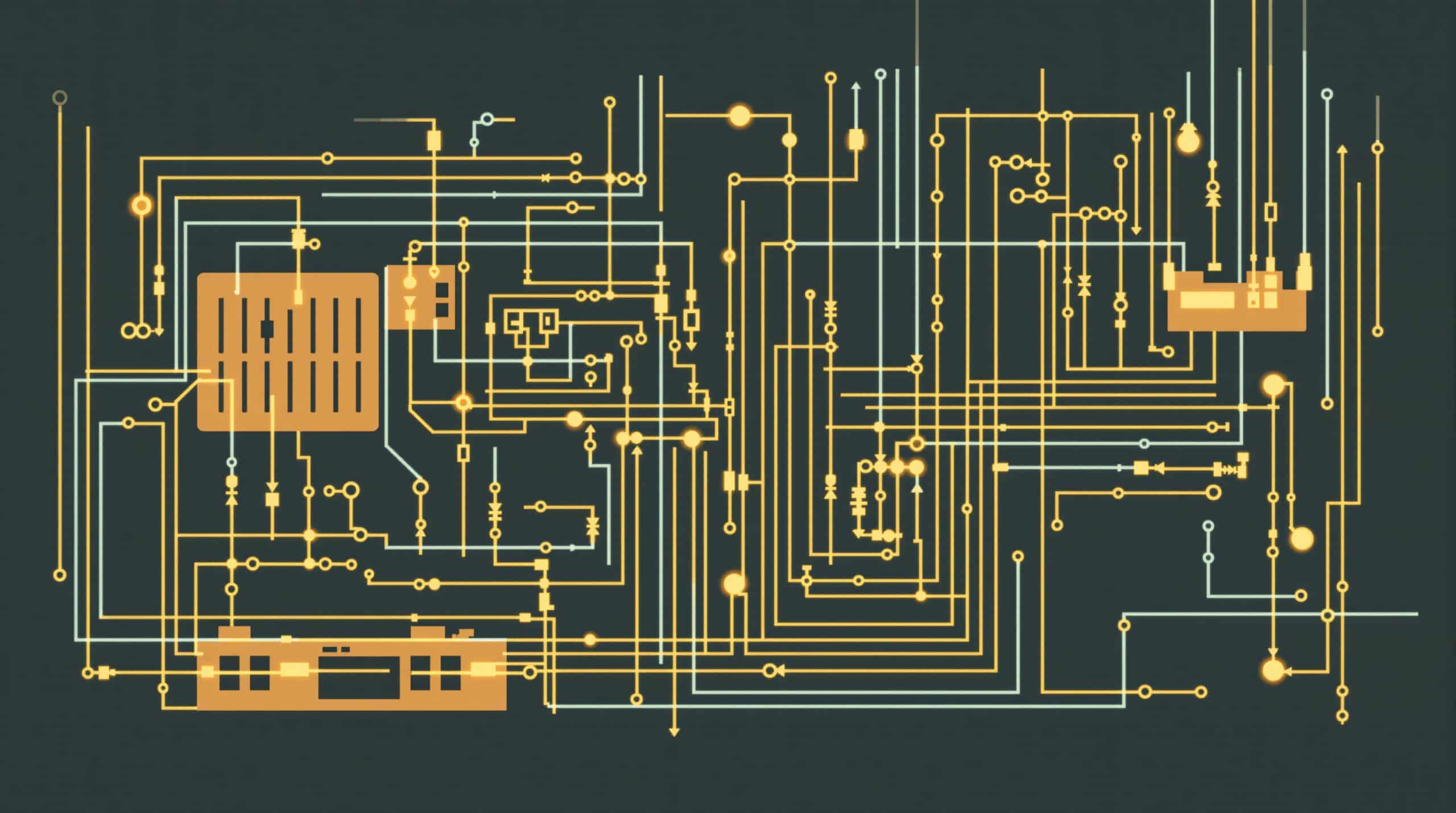 Abstrakte Illustration eines Elektroschaltkreises